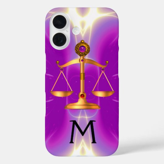 GOUDE WETGEVING MET GEM STONES MONOGRAM Pink Case-Mate iPhone Case (Achterkant)