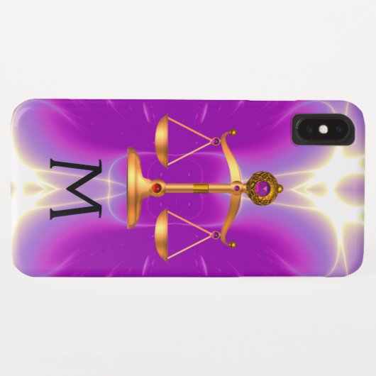 GOUDE WETGEVING MET GEM STONES MONOGRAM Pink Case-Mate iPhone Case (Achterkant (horizontaal))