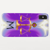 GOUDE WETGEVING MET GEM STONES MONOGRAM Pink Case-Mate iPhone Case (Achterkant (horizontaal))