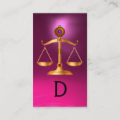 GOUDE WETGEVING MET GEM STONES MONOGRAM Pink Visitekaartje (Achterkant)