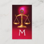 GOUDE WETGEVING MET GEM STONES MONOGRAM Red Visitekaartje (Achterkant)