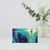 GOUDE WETGEVING MET GEM STONES MONOGRAM VISITEKAARTJE (Staand voorkant)