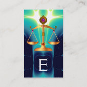 GOUDE WETGEVING MET GEM STONES MONOGRAM VISITEKAARTJE (Achterkant)