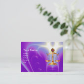 GOUDE WETGEVING MET GEM STONES MONOGRAM VISITEKAARTJE (Staand voorkant)