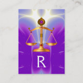 GOUDE WETGEVING MET GEM STONES MONOGRAM VISITEKAARTJE (Achterkant)