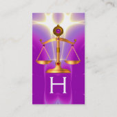 GOUDE WETGEVING MET GEM STONES MONOGRAM VISITEKAARTJE (Achterkant)