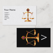 GOUDE WETGEVING MET GEM STONES MONOGRAM, zwart Visitekaartje (Voorkant / Achterkant)