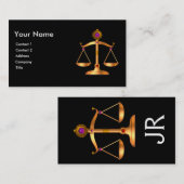 GOUDE WETGEVING MET GEM STONES MONOGRAM, zwart Visitekaartje (Voorkant / Achterkant)