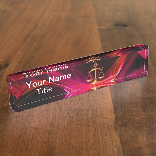 GOUDE WETGEVING, rechtssymbool rood zwart Naambordje (Zijkant)