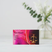 GOUDE WETGEVING, ZWARTE RODE MONOGRAM ROOS VISITEKAARTJE (Staand voorkant)
