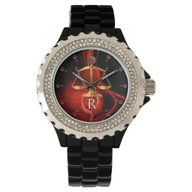 GOUDE WETGEVINGEN, ATTORNEY, Justice Red Black Horloge (Voorkant)