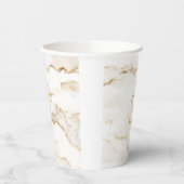 Goudeffect Marmer (op maat) Papieren Bekers (Links)