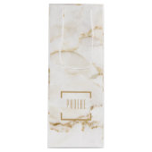 Goudeffect Marmer (op maat) Wijn Cadeautas (Voorkant)