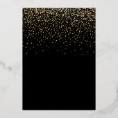 goudelegant script afstuderen bekendmaking folie uitnodiging (Achterkant)