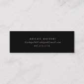 goudelegant script afstuderen naamkaart mini visitekaartje (Achterkant)