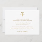 Goudelegante foto van afstuderen in de verpleegsch (Achterkant)