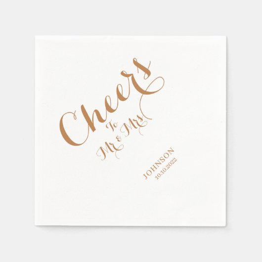 Goudelegante kaas met de naam date bruiloft van mr servet (Voorkant)