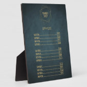 Goudelegante lijst van prijzen in de Barberwinkel Fotoplaat (Zijkant)