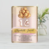 goudelegantie, zestien roos goudzoete goud kaart (Staand voorkant)