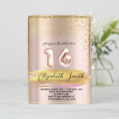 goudelegantie, zestien roos goudzoete goud kaart (Staand voorkant)