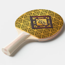 Goudelegantiemonogram Tafeltennisbatje