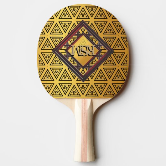 Goudelegantiemonogram Tafeltennisbatje (Achterkant)