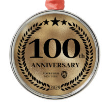 Gouden 100e Jubileum Zakelijke Logo Kerst