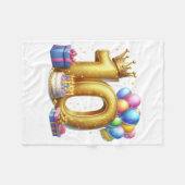 Gouden 10e verjaardag fleece deken (Voorkant (Horizontaal))