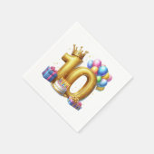 Gouden 10e verjaardag servet (Hoek)
