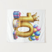 Gouden 10e verjaardag wandkleed (Voorkant (horizontaal))