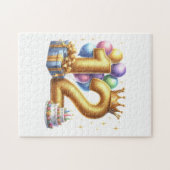 Gouden 12e verjaardag legpuzzel (Horizontaal)