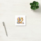 Gouden 12e verjaardag post-it® notes (Kantoor)