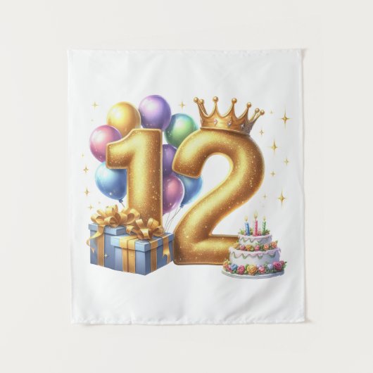 Gouden 12e verjaardag wandkleed (Voorkant)