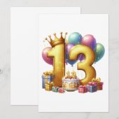 Gouden 13e verjaardag aankondiging (Voorkant / Achterkant)