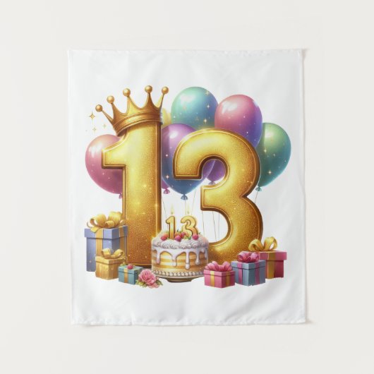 Gouden 13e verjaardag wandkleed (Voorkant)
