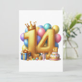 Gouden 14e verjaardag (Staand voorkant)