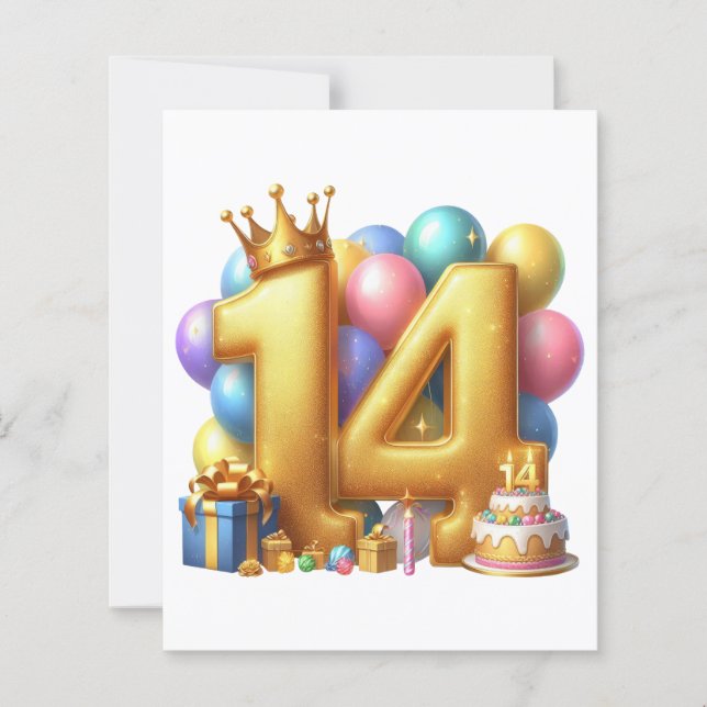Gouden 14e verjaardag (Voorkant)
