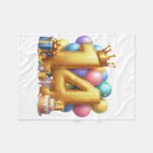 Gouden 14e verjaardag fleece deken (Voorkant (Horizontaal))