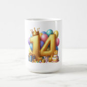 Gouden 14e verjaardag koffiemok (Center)