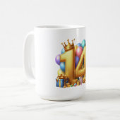 Gouden 14e verjaardag koffiemok (Voorkant links)