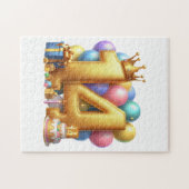 Gouden 14e verjaardag legpuzzel (Horizontaal)