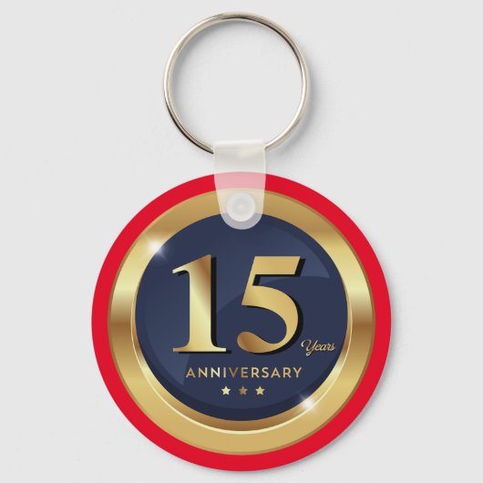 Gouden 15e jubileum  sleutelhanger (Voorkant)