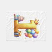 Gouden 1e verjaardag fleece deken (Voorkant (Horizontaal))