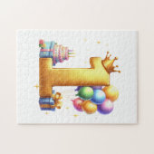 Gouden 1e verjaardag legpuzzel (Horizontaal)