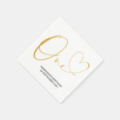 Gouden 1e Verjaardag Party One Celebration servett Servet (Hoek)