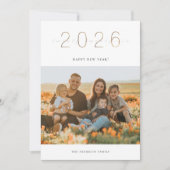 Gouden 2024 Nieuwjaar fotokaart Feestdagenkaart (Voorkant)