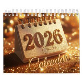 gouden 2026 Kalender met quotes