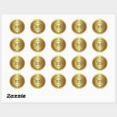 Gouden 25e Jubileum met laurierkrans Sticker (Vel)