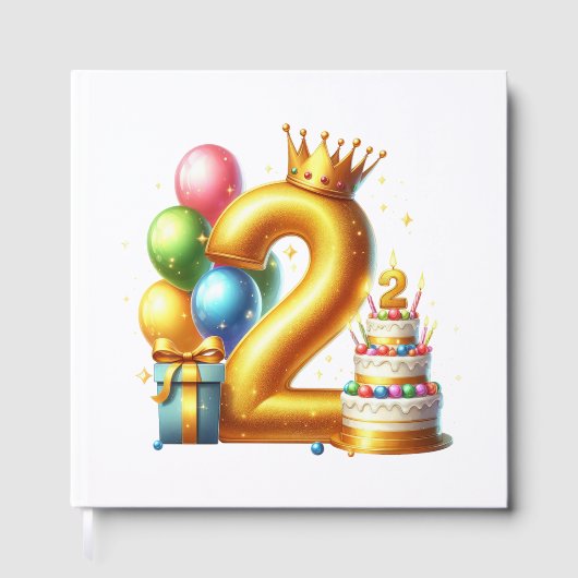 Gouden 2e verjaardag gastenboek (Voorkant)