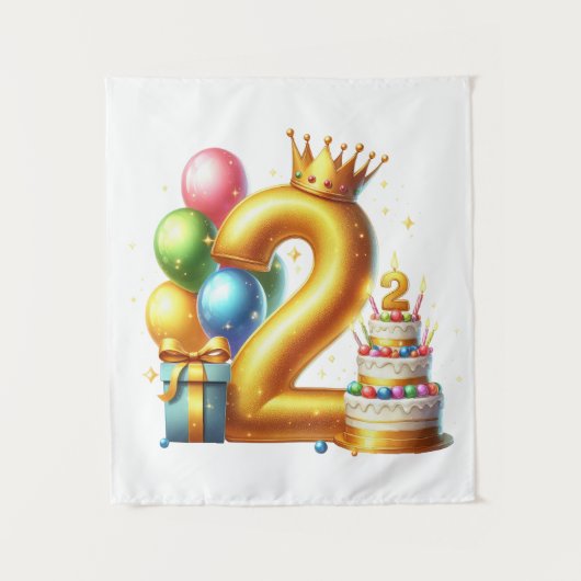 Gouden 2e verjaardag wandkleed (Voorkant)